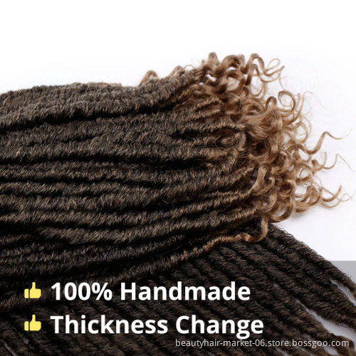 Cheap Price Wholesale soft dread new wave ombre synthetic crochet braids hair extensions curly sister goddess faux locs